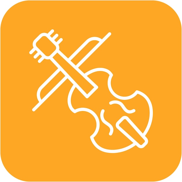 El icono vectorial del violonchelo se puede usar para el conjunto de iconos de instrumentos
