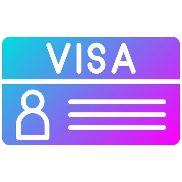 El icono vectorial de Visa se puede usar para el conjunto de iconos de peregrinación de Hajj