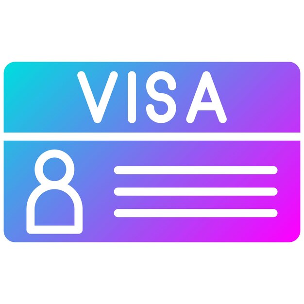 Vector el icono vectorial de visa se puede usar para el conjunto de iconos de peregrinación de hajj