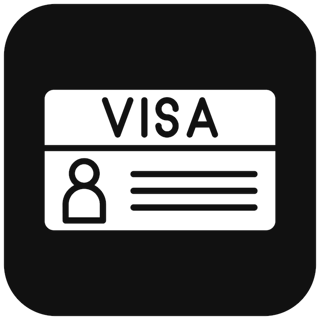 El icono vectorial de Visa se puede usar para el conjunto de iconos de peregrinación de Hajj