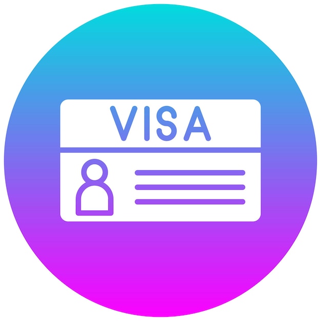 El icono vectorial de Visa se puede usar para el conjunto de iconos de peregrinación de Hajj