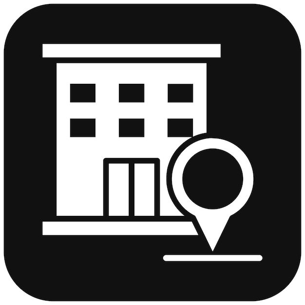 El icono vectorial de Visitarnos se puede utilizar para el conjunto de iconos de Contacto con Nosotros