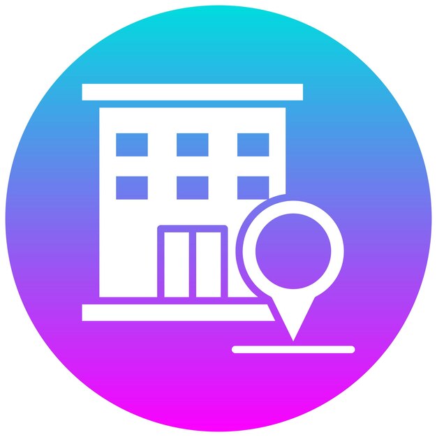 El icono vectorial de Visitarnos se puede utilizar para el conjunto de iconos de Contacto con Nosotros