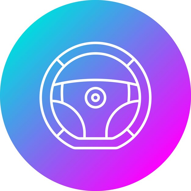 El icono vectorial del volante se puede utilizar para el conjunto de iconos de reparación de automóviles