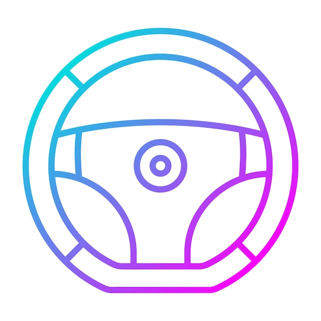 El icono vectorial del volante se puede utilizar para el conjunto de iconos de reparación de automóviles
