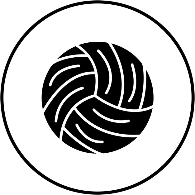 El icono vectorial de voleibol se puede usar para el conjunto de iconos deportivos