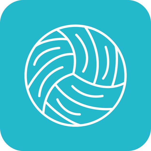 El icono vectorial de voleibol se puede usar para el conjunto de iconos deportivos