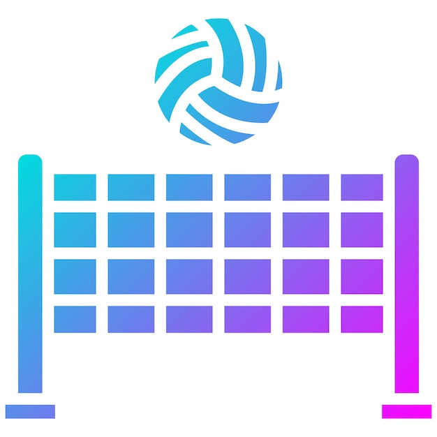 El icono vectorial de voleibol se puede usar para el conjunto de iconos de diversión al aire libre