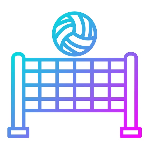 El icono vectorial de voleibol se puede usar para el conjunto de iconos de diversión al aire libre