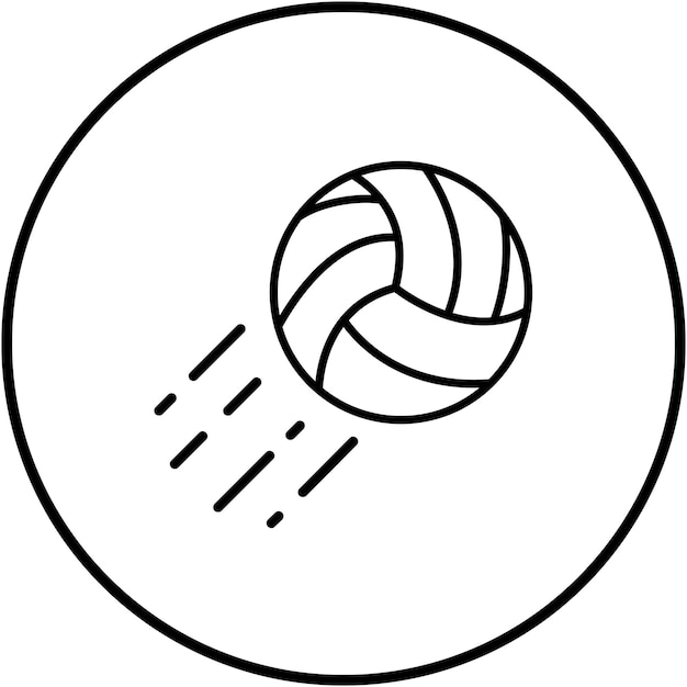 El icono vectorial de voleibol se puede usar para el conjunto de iconos de los Juegos Olímpicos