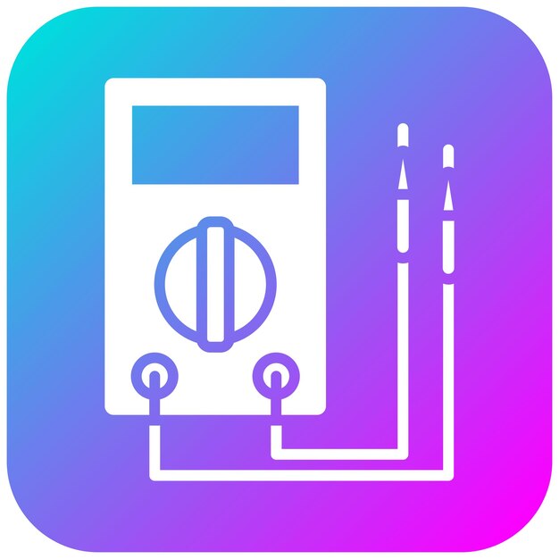 El icono vectorial del voltímetro se puede utilizar para el conjunto de iconos de física
