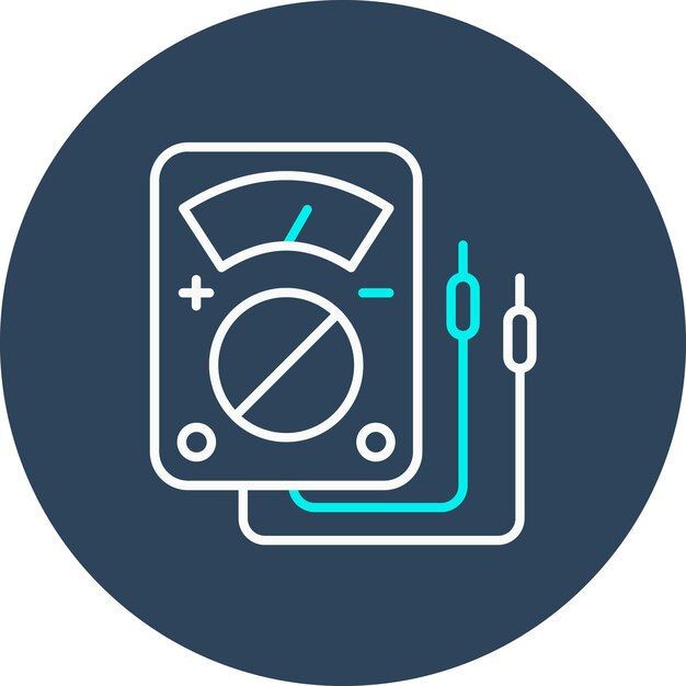 El icono vectorial del voltímetro se puede utilizar para el conjunto de iconos de herramientas de electricista