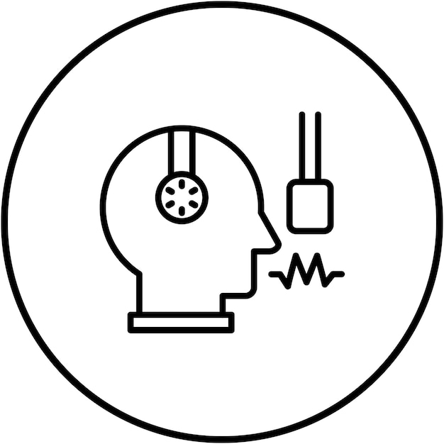 El icono vectorial de voz en off se puede usar para el conjunto de iconos de producción de video