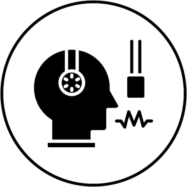 El icono vectorial de voz en off se puede usar para el conjunto de iconos de producción de video