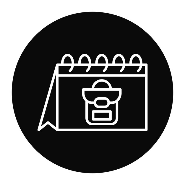 El icono vectorial de "De vuelta a la escuela" se puede utilizar para el conjunto de iconos de educación en línea