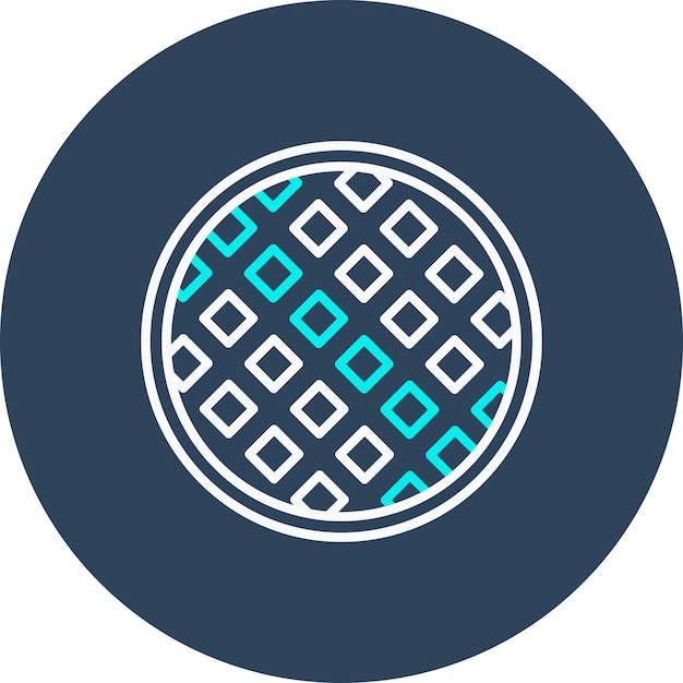 El icono vectorial de waffle se puede usar para el conjunto de iconos de la mañana y el desayuno