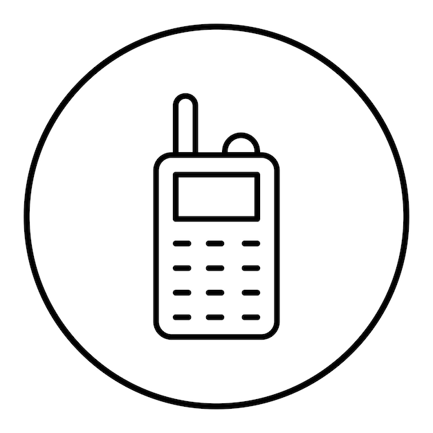 El icono vectorial de walkie-talkie se puede usar para el conjunto de iconos de la policía
