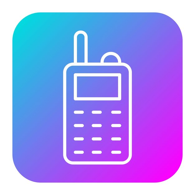 El icono vectorial de walkie-talkie se puede usar para el conjunto de iconos de la policía