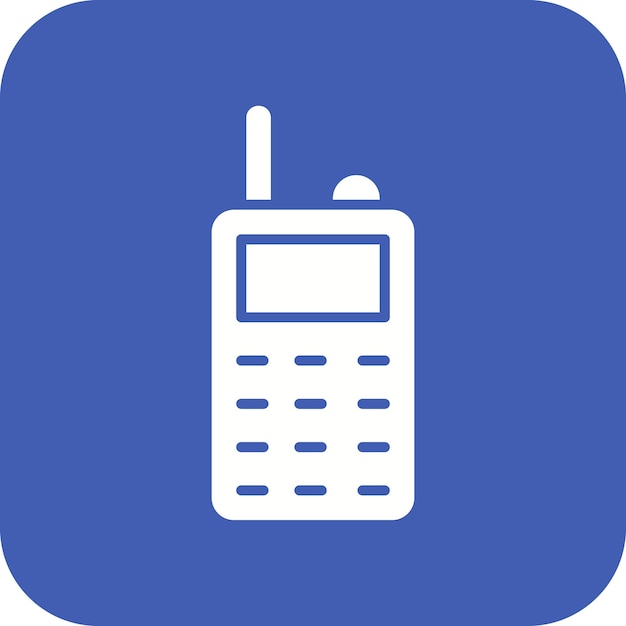 El icono vectorial de walkie-talkie se puede usar para el conjunto de iconos de la policía