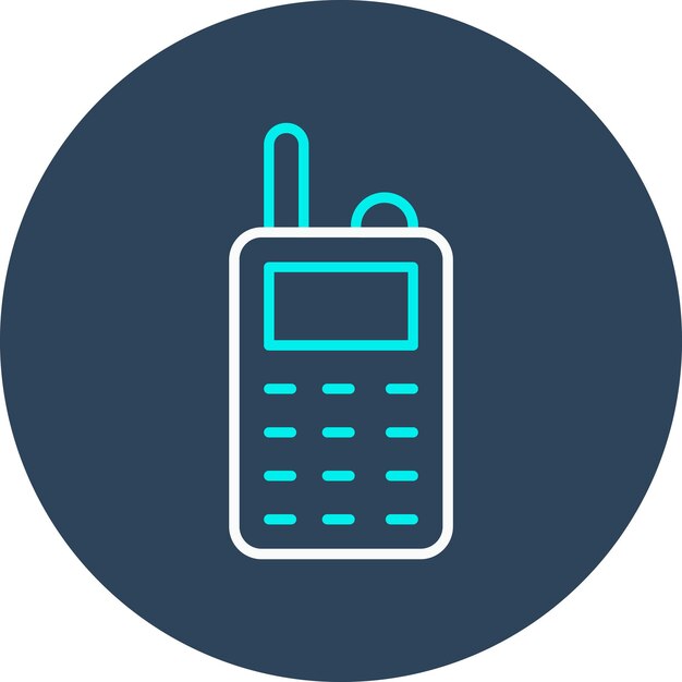 El icono vectorial de walkie-talkie se puede usar para el conjunto de iconos de la policía