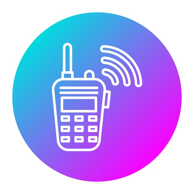 El icono vectorial de walkie-talkie se puede utilizar para el conjunto de iconos de comunicación y medios