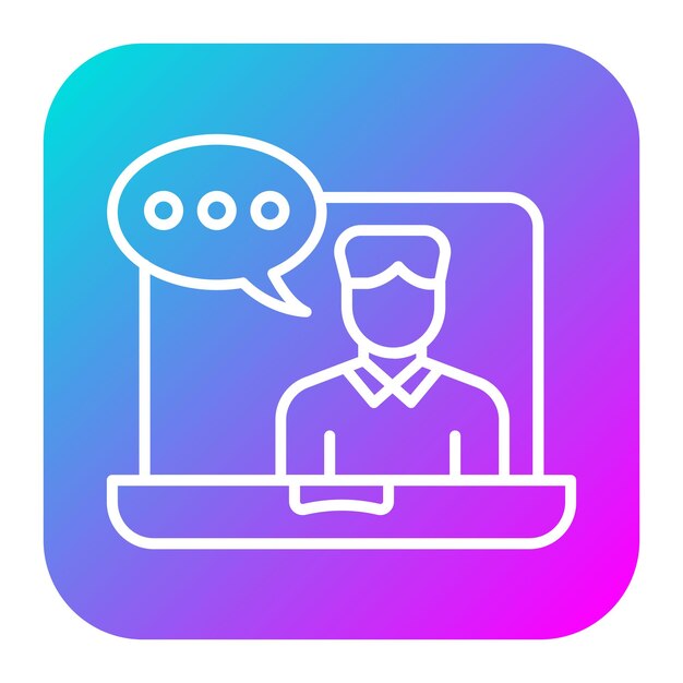 El icono vectorial del webinar se puede utilizar para el conjunto de iconos de educación en línea