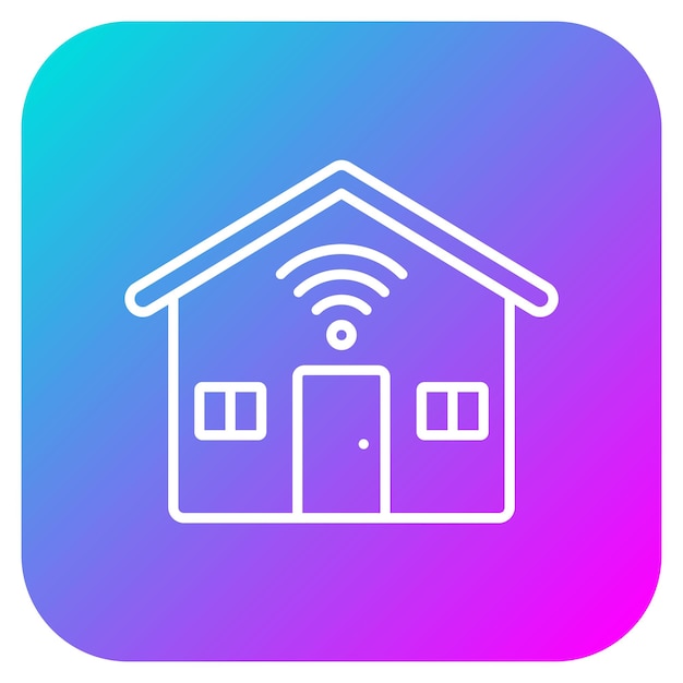El icono vectorial de Wi-Fi de la casa se puede usar para el conjunto de iconos de bienes raíces