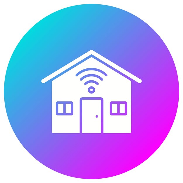 El icono vectorial de Wi-Fi de la casa se puede usar para el conjunto de iconos de bienes raíces