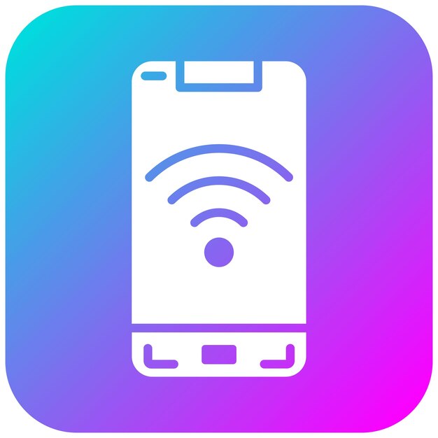 El icono vectorial de Wi-Fi móvil se puede utilizar para el conjunto de iconos de aplicaciones móviles