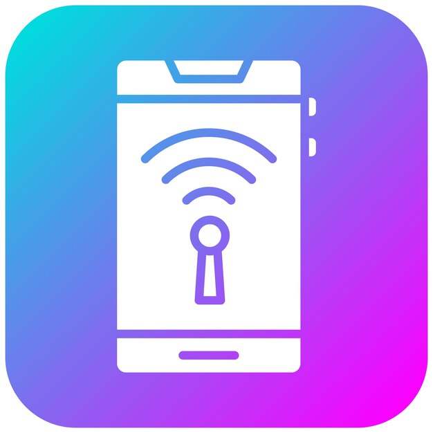 El icono vectorial de Wi-Fi de red se puede utilizar para el conjunto de icones de la interfaz de usuario móvil