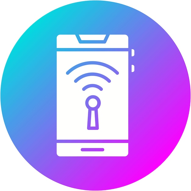 El icono vectorial de Wi-Fi de red se puede utilizar para el conjunto de icones de la interfaz de usuario móvil