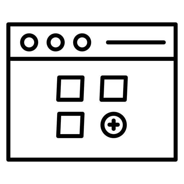 El icono vectorial del widget se puede usar para el conjunto de iconos sin código