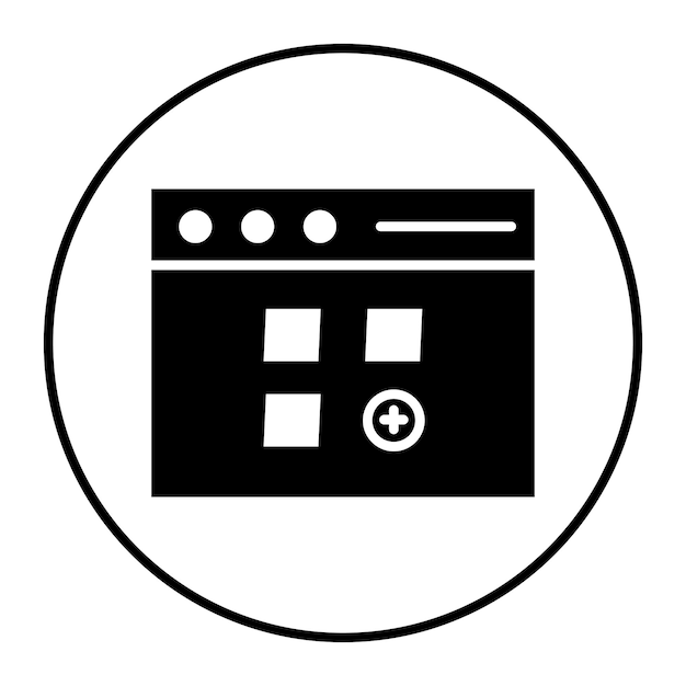 El icono vectorial del widget se puede usar para el conjunto de iconos sin código