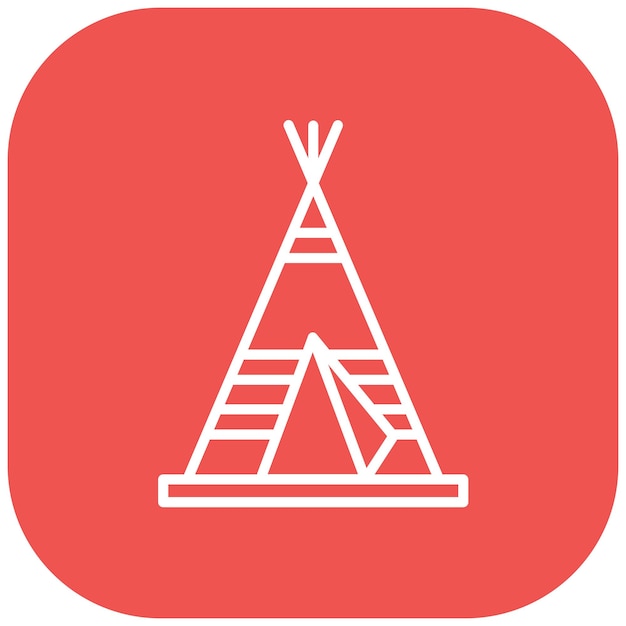 El icono vectorial de Wigwam se puede usar para el conjunto de iconos de tipo de casas