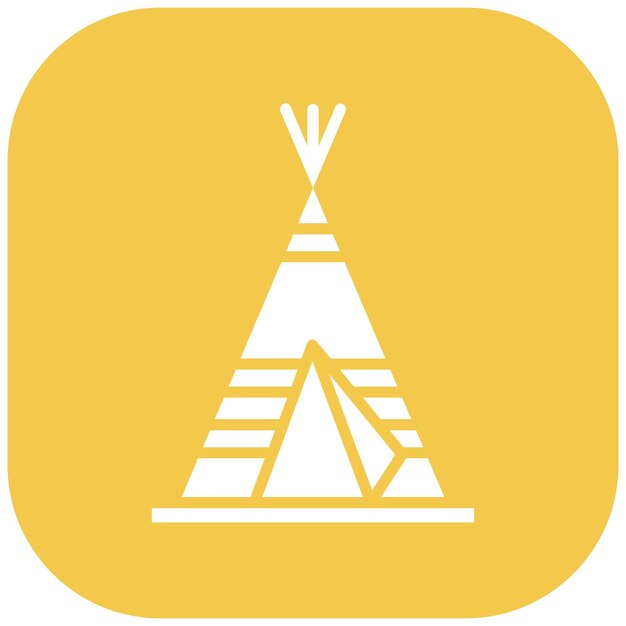El icono vectorial de Wigwam se puede usar para el conjunto de iconos de tipo de casas