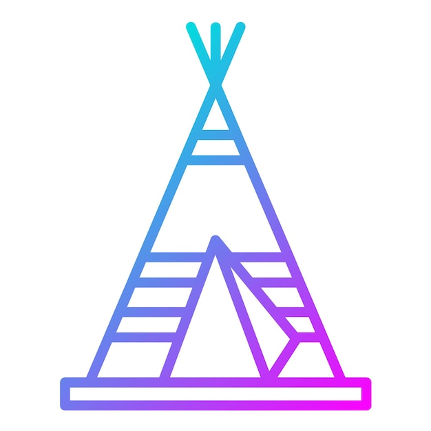 El icono vectorial de Wigwam se puede usar para el conjunto de iconos de tipo de casas