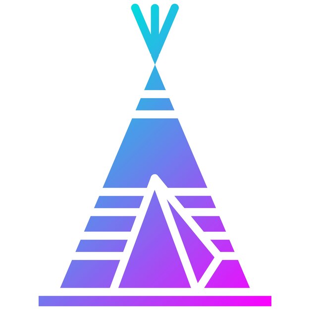 El icono vectorial de Wigwam se puede usar para el conjunto de iconos de tipo de casas