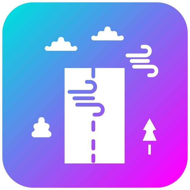 El icono vectorial de Windy Road se puede usar para el conjunto de iconos de mapa y navegación