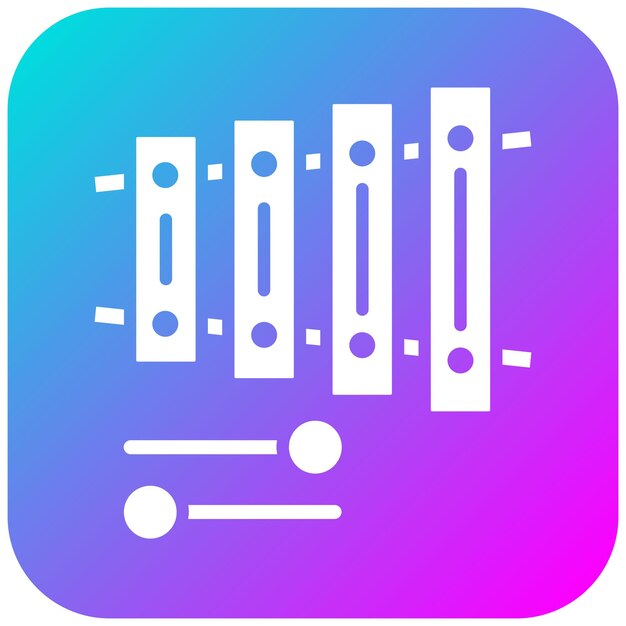 El icono vectorial del xilófono se puede usar para el conjunto de iconos del jardín de infantes