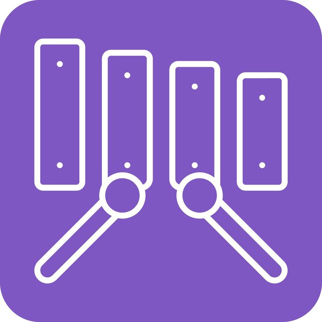 El icono vectorial del xilófono se puede utilizar para el conjunto de iconos de juguetes para niños