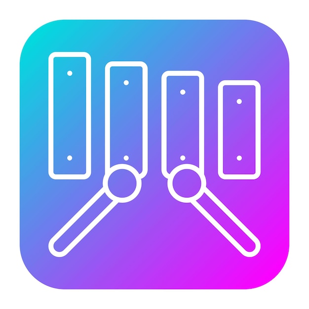 El icono vectorial del xilófono se puede utilizar para el conjunto de iconos de juguetes para niños