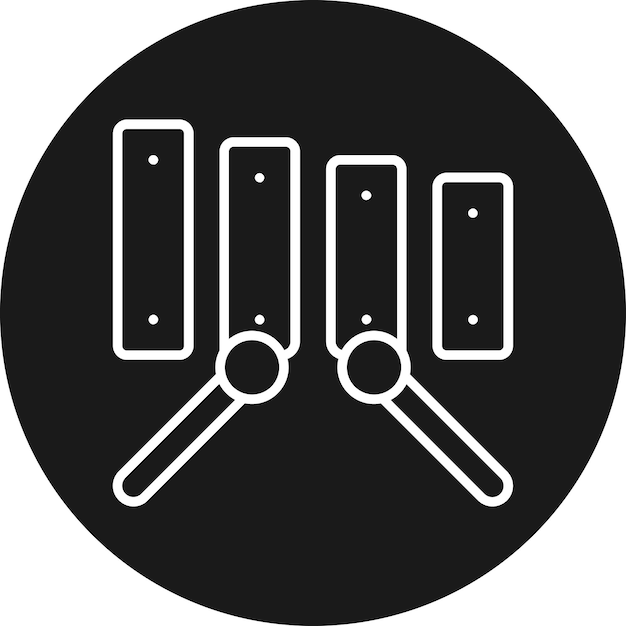 El icono vectorial del xilófono se puede utilizar para el conjunto de iconos de juguetes para niños