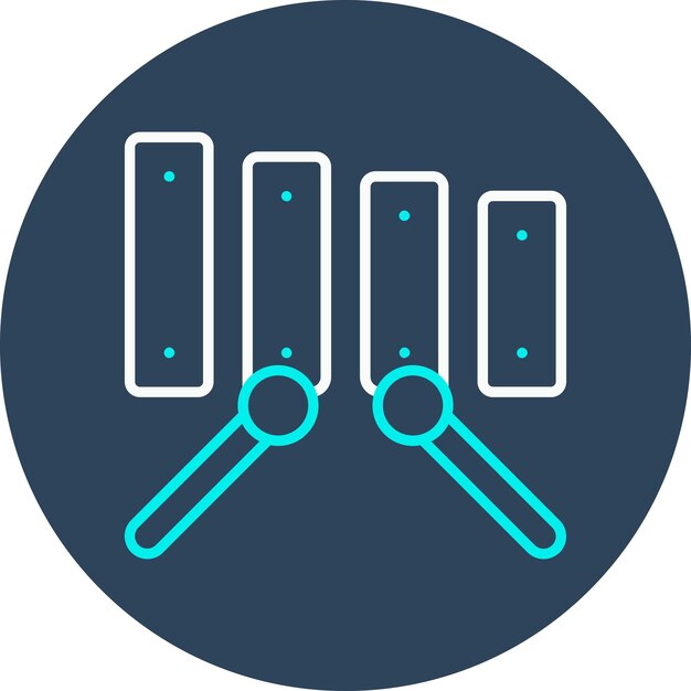 El icono vectorial del xilófono se puede utilizar para el conjunto de iconos de juguetes para niños