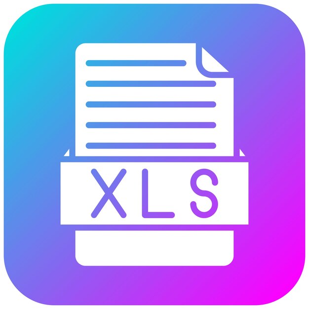 El icono vectorial XLS se puede utilizar para el conjunto de iconos de formatos de archivo