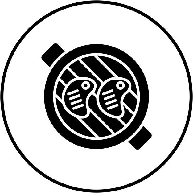 Vector el icono vectorial de yakiniku se puede usar para el conjunto de iconos del restaurante