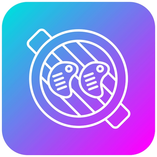 El icono vectorial de Yakiniku se puede usar para el conjunto de iconos del restaurante
