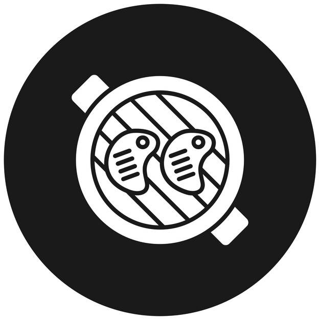 El icono vectorial de Yakiniku se puede usar para el conjunto de iconos del restaurante