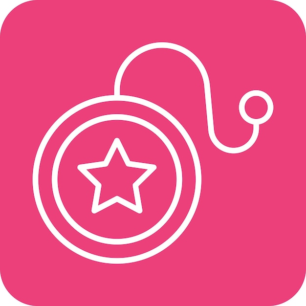El icono vectorial de Yoyo se puede usar para el conjunto de iconos de juguetes para niños