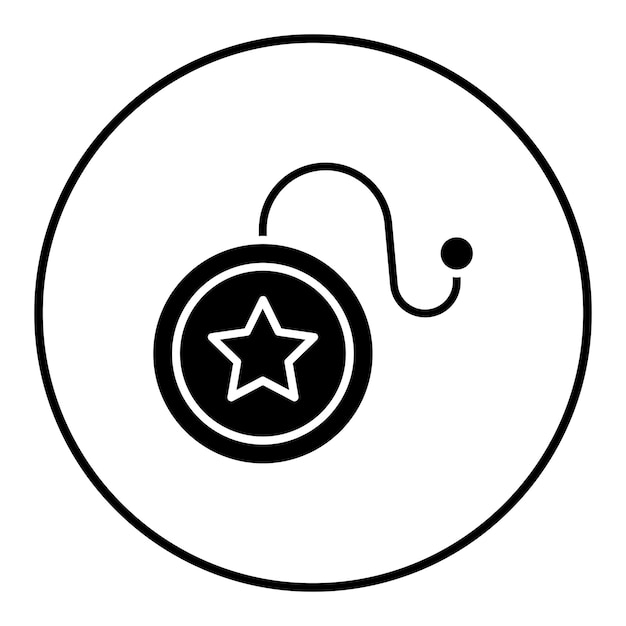 El icono vectorial de Yoyo se puede usar para el conjunto de iconos de juguetes para niños