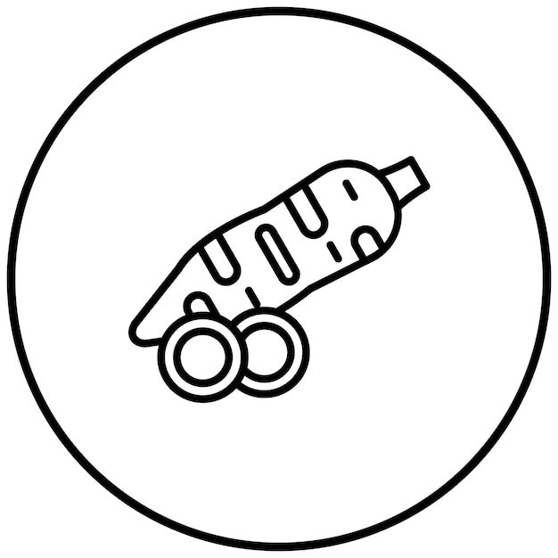 El icono vectorial de Yucca se puede usar para el conjunto de iconos de World Cuisine